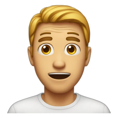 man suprised and heart appearing in his eyes sticker