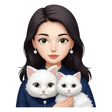 Dior model with pet cat sticker