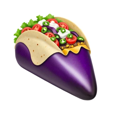 aubergine In taco sticker