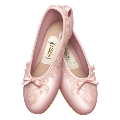  rococo light pink ballet shoes  sticker