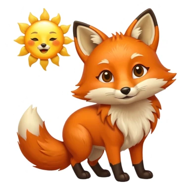 fox carrying a sun ☀️🦊 sticker