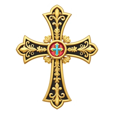 Orthodox cross. Transparent bakgrund. sticker