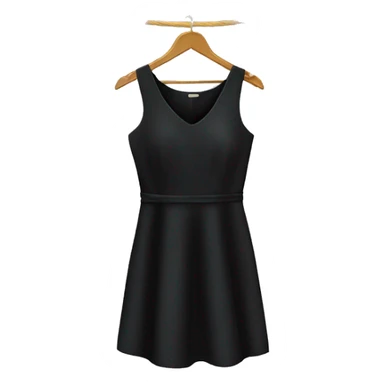 black dress on hanger sticker