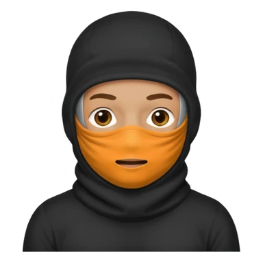 a man who is pregnant and wears a balaclava in his face  sticker