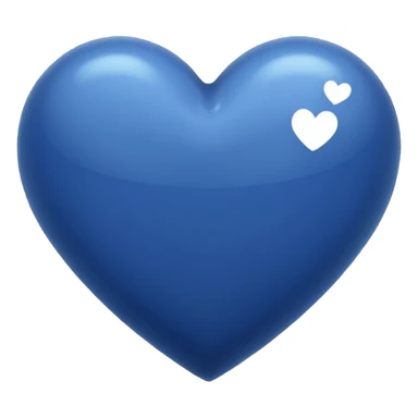Navy blue heart emoji sticker