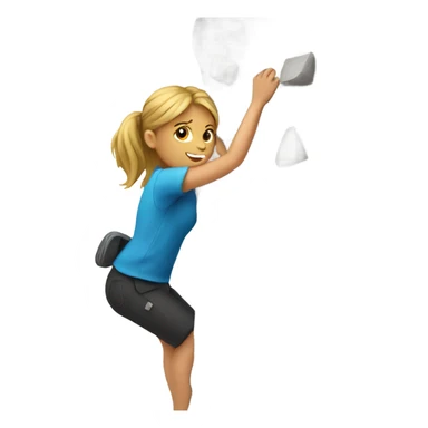 Girl climbing wall sticker