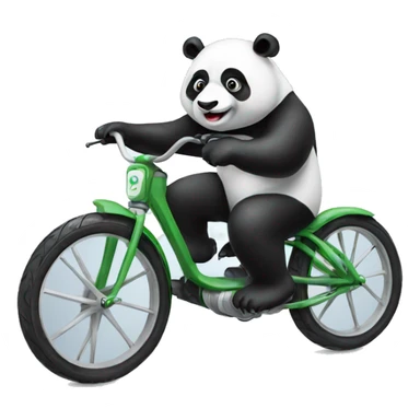 Panda on a bike sticker