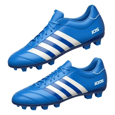 soccer cleats blue with white stripes sticker