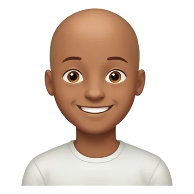 bald boy smiling indoors sticker