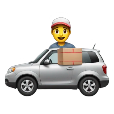 Pizza delivery in grey car sticker