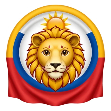 Please create the Iranian Lion and Sun flag? sticker