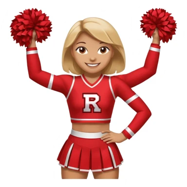 Rutgers full body Cheerleader sticker