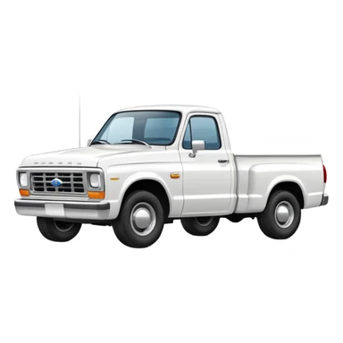 white pickup truck side view sticker