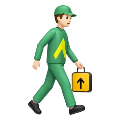 Crosswalk Light signal icon , Green walking man. sticker