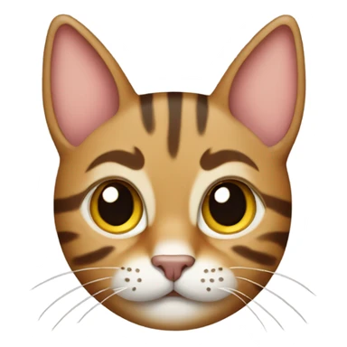 tabby cat with one little ear sticker
