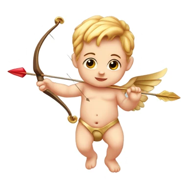 Baby Cupid with bow and arrow of love  sticker
