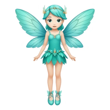Turquoise fairy full body with shoes sticker