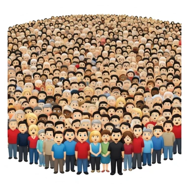 Crowded Costco sticker