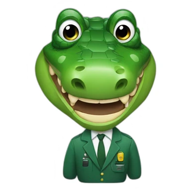 Zeman with a phone called alligator sticker