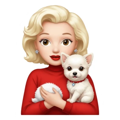 Marilyn Monroe, with cute dog sticker