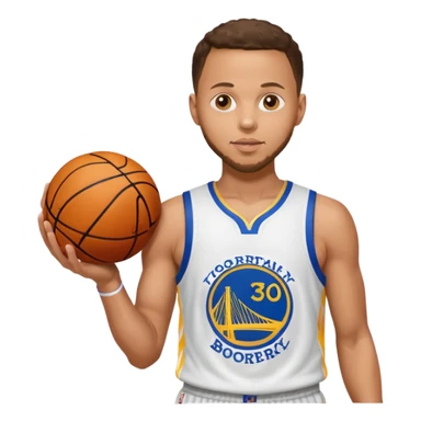 Steph curry with a basketball sticker