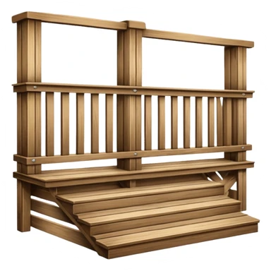 wooden balcony sticker