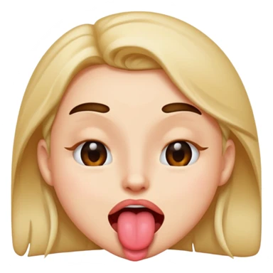 wink with tongue out sticker