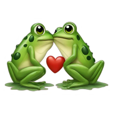 Grenouille en amoureux sticker