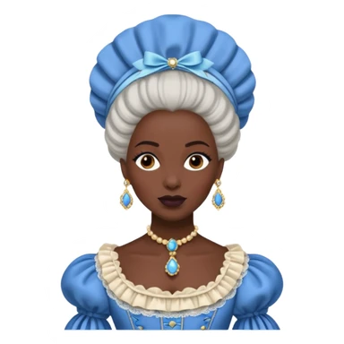 marie Antoinette fashion dark skinned woman sticker