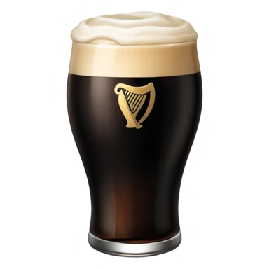 pint of guinness with flat head, no froth sticker