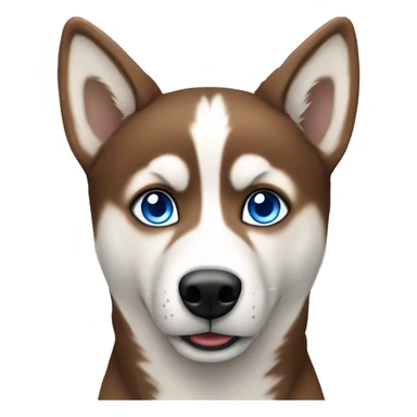 brown husky with blue eyes sticker
