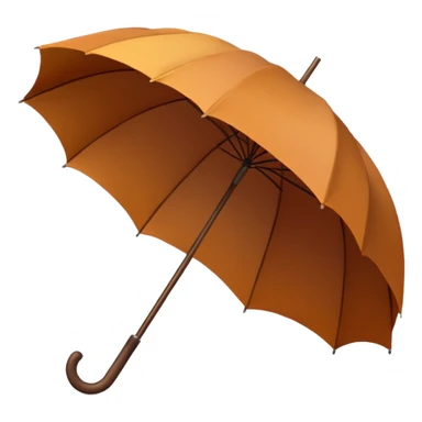 Brown Cozy umbrella autumn sticker