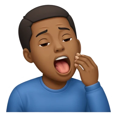 black People Yawning without Hand sticker