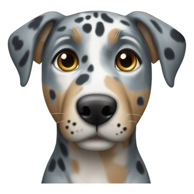 catahoula leopard dog with blue eyes sticker