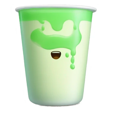 Green milk in a cup that glows sticker