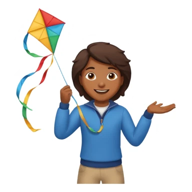 Someone flying a kite sticker