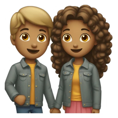 menino e menina beijo sticker