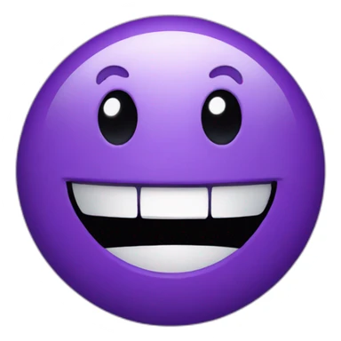 purple surprised smile sticker