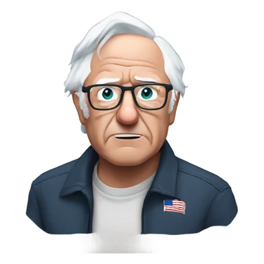 Bernie Sanders wearing fight the man shirt sticker