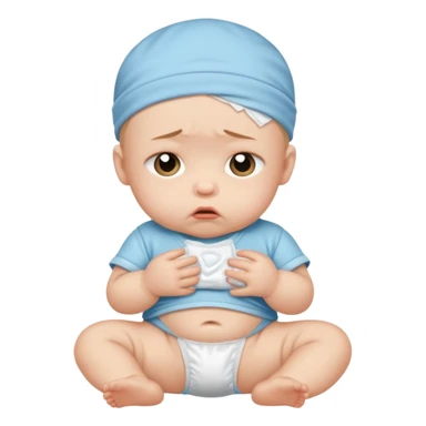 Pouting face wear disposable diaper sticker