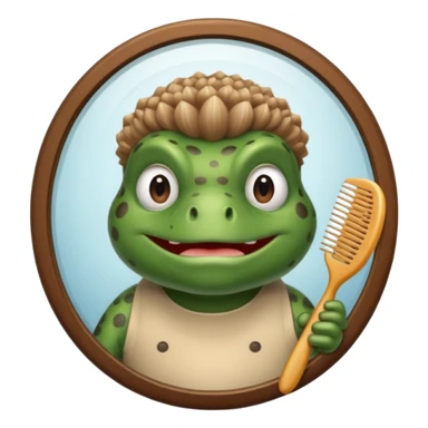 Bufo getting a haircut at the barber  sticker