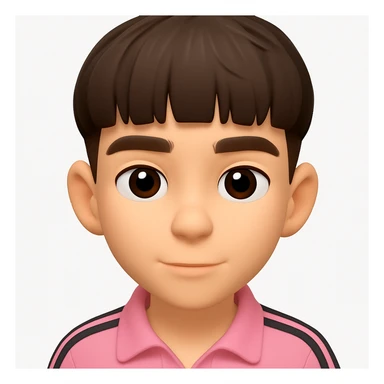 Make this image with a slimmer face and high resemblance to the original person in 3d-emoji style sticker