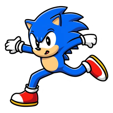 Sonic the Hedgehog dancing in a fun pose sticker