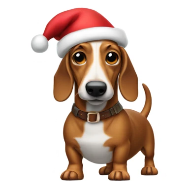 Wiener dog in a Santa hat loaded with guns sticker