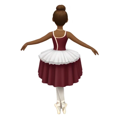burgundy music box with white ballerina standing back sticker