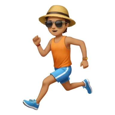 Running at the beach. sticker