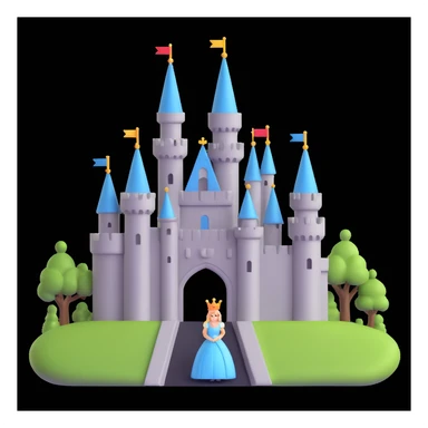 king and queen, castle background sticker