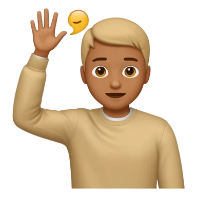 Un gars qui fait un dab. Mais avec le style des emojis apple sticker