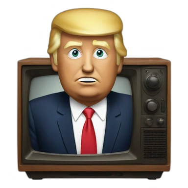 Trump looking tv sticker