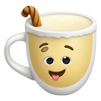 Eggnog in a Christmas mug sticker